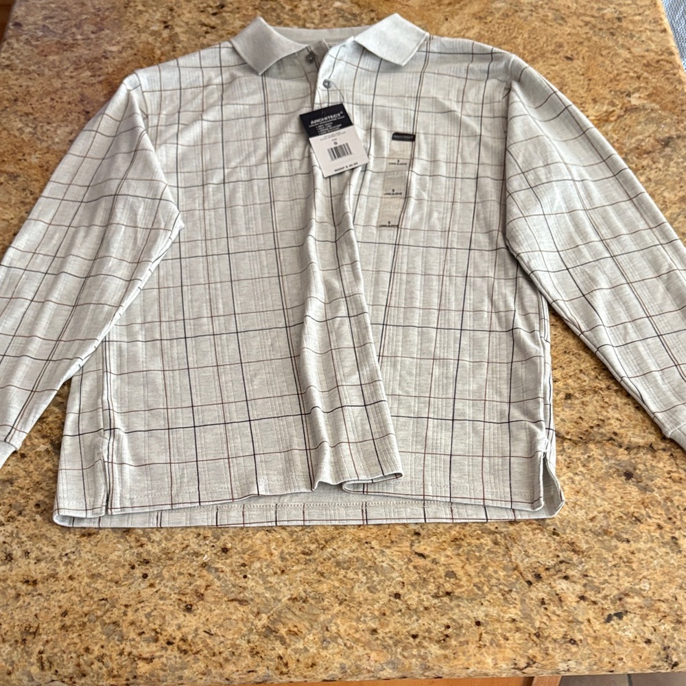 Architect Oatmeal Heather Windowpane Polo